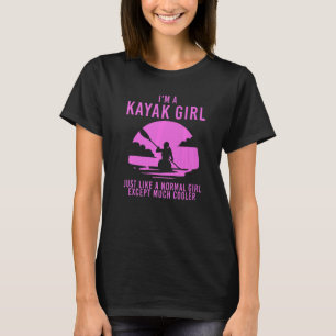 Camiseta Legal Kayak Para Mulheres Meninas Kayaker Canoe Ka