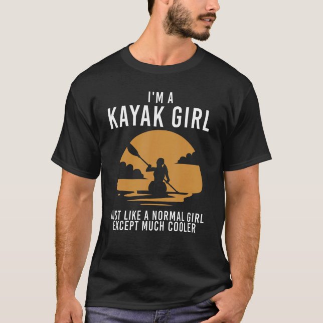 Camiseta Legal Kayak Para Mulheres Meninas Kayaker Canoe Ka (Frente)