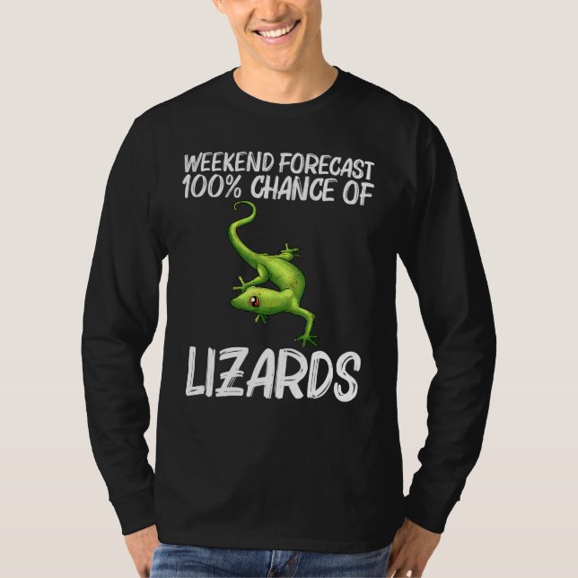Camiseta Legal Lagarto Para Homens Mulheres Gecko Anim Verd (Frente)