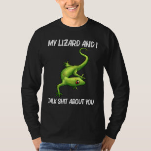 Camiseta Legal Lagarto Para Homens Mulheres Gecko Anim Verd