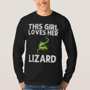 Camiseta Legal Lagarto Para Meninas Gecko Green Reptile Ani