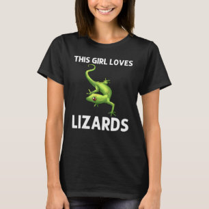 Camiseta Legal Lagarto Para Meninas Gecko Green Reptile Ani