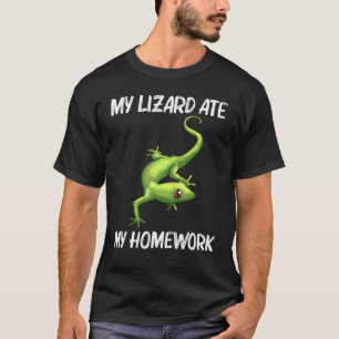 Camiseta Legal Lagarto Para Menino Gecko Réptil Verde A