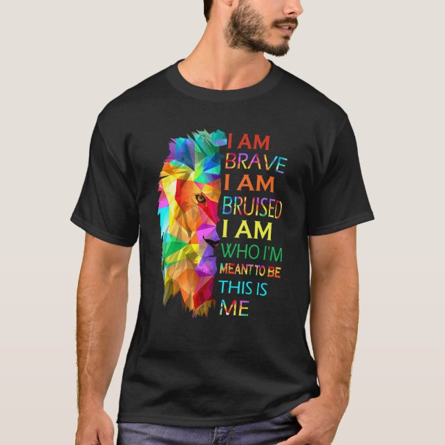 Camiseta Legal Leão Que Eu Sou Corajoso Estou Bruto Este So (Frente)