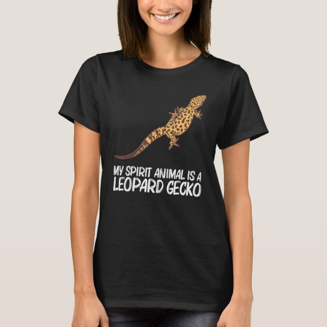 Camiseta Legal Leopard Gecko Para Homens Menores Dinossauro (Frente)