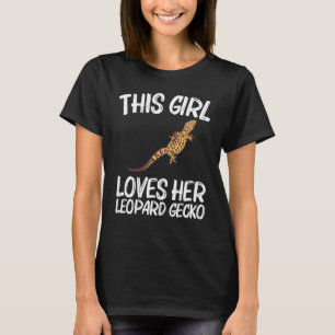 Camiseta Legal Leopard Gecko Para Meninas Crianças Dinossau