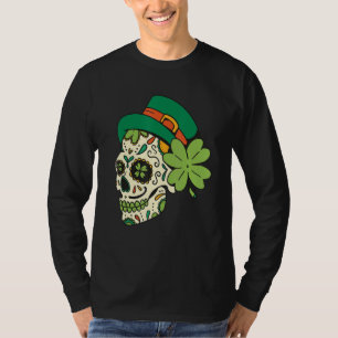 Camiseta Legal Leprechaun Sugar Crânio Dia de São Patrício