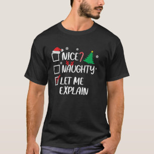 Camiseta Legal Levado Deixe-me Explicar Lista de Natal Papa