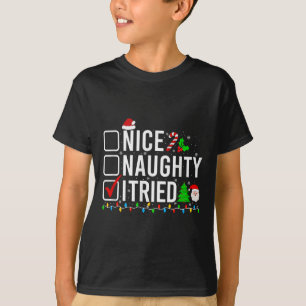 Camiseta Legal Levado Eu Tentei Família Pijama Xmas Diverti