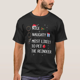 Camiseta Legal Levado Mais Propenso a Acariciar o Rena Chri
