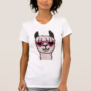 Camiseta Legal Llama com óculos cardíacos