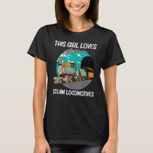 Camiseta Legal Locomotiva a Vapor Para Meninas Crianças Tre