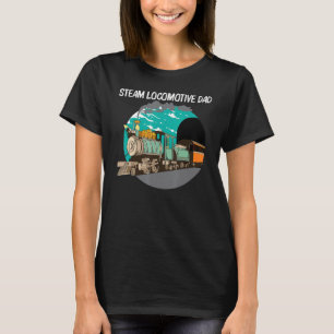 Camiseta Legal Locomotiva a Vapor Para Pai Trem Ferroviário