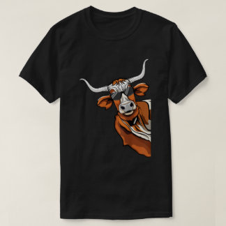 Camiseta Legal Longhorn Cowboy Sunglass Ocidental do Texas