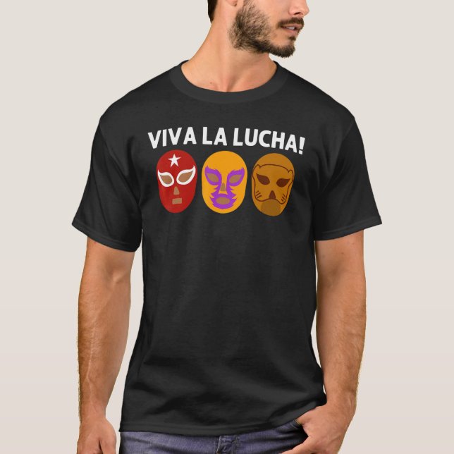 Camiseta Legal Lucha Libre para Homens Luchador México Wr (Frente)
