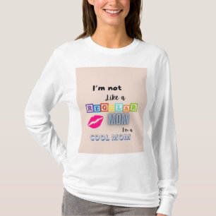 Camiseta "Legal Mãe Vibes" Longa Teia de Manga"