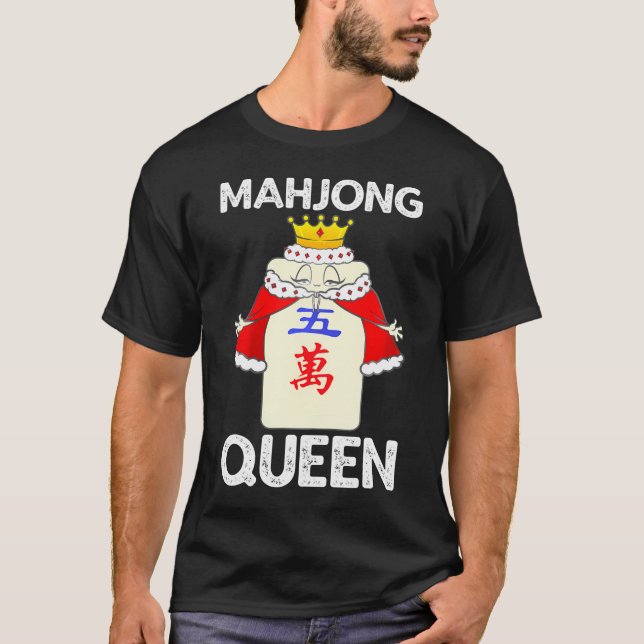 Camiseta Legal Mahjong para o chinês Mah Jongg Queen Player (Frente)