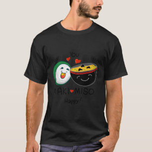 Camiseta Legal Maki Miso Feliz! Engraçado Comida japonês