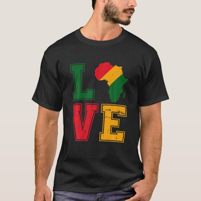 Camiseta Legal mapa africano para homens mulheres amor trad (Frente)
