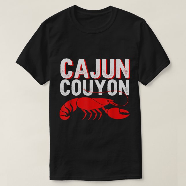 Camiseta Legal Mardi Gras Cajun Couyon Engraçado Slang Cult (Frente do Design)