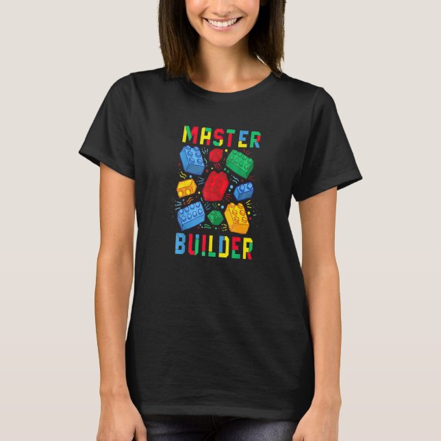 Camiseta Legal Master Builder Building Blocks Homens Mulher (Frente)