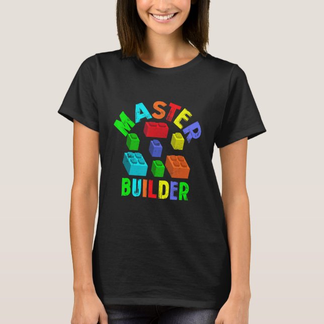 Camiseta Legal Master Builder Funny Building Blocks Engraça (Frente)