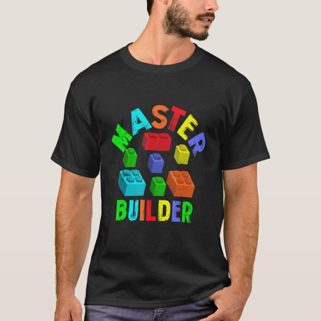 Camiseta Legal Master Builder Funny Building Blocks Engraça (Frente)