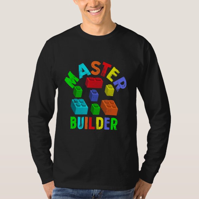 Camiseta Legal Master Builder Funny Building Blocks Engraça (Frente)