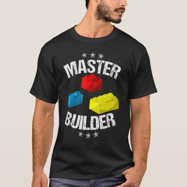 Camiseta Legal Master Builder Funny Building Blocks Homens (Frente)