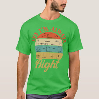 Camiseta Legal Math cita sim ix27m sempre certo Engraçado M