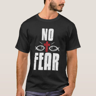 Camiseta Legal Medo Sem Cruz Vermelha Religião Fé Cruz Verm