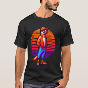 Camiseta Legal Meerkat Moderno Estilo Urbano Sunset Retro A