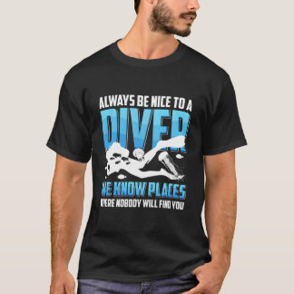 Camiseta Legal Mergulho Scuba Para Homens Mulheres Abre Oce