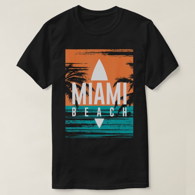 Camiseta Legal Miami Beach é eu amo Miami Flórida Miami Mia (Frente do Design)