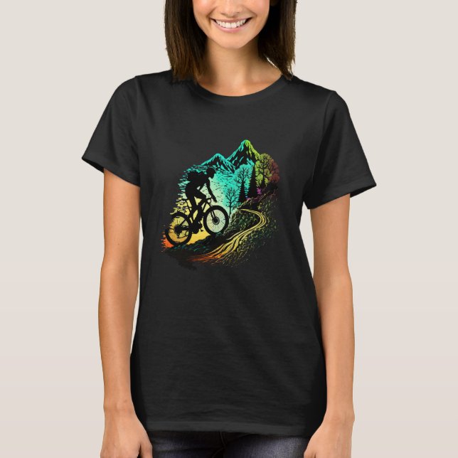 Camiseta Legal Montanha Bike MTB Bike Para Homens Crianças (Frente)