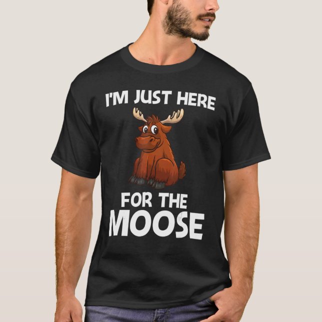 Camiseta Legal Moose Para Homens Veados Alaska Moose Reinde (Frente)