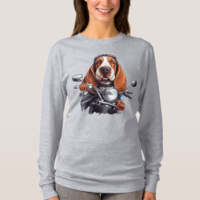 Camiseta Legal motoqueiro, fofo motorista de cão de caça de (Frente)