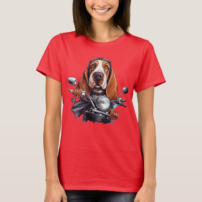 Camiseta Legal motoqueiro, fofo motorista de cão de caça de (Frente)