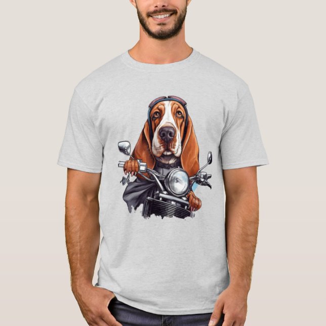 Camiseta Legal motoqueiro, fofo motorista de cão de caça de (Frente)
