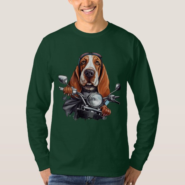 Camiseta Legal motoqueiro, fofo motorista de cão de caça de (Frente)