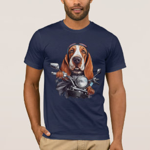 Camiseta Legal motoqueiro, fofo motorista de cão de caça de