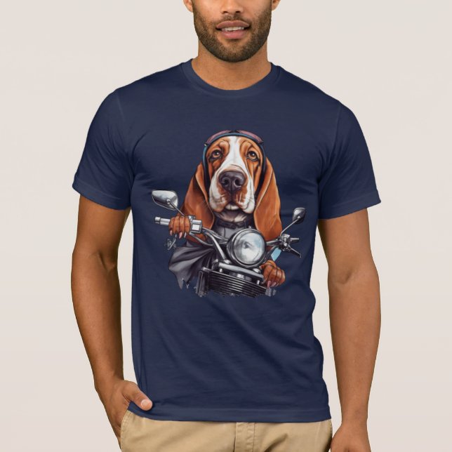 Camiseta Legal motoqueiro, fofo motorista de cão de caça de (Frente)