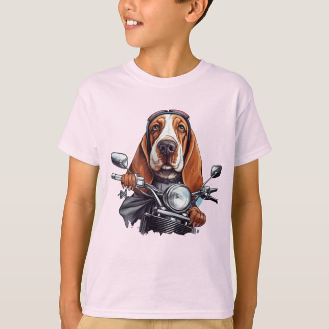Camiseta Legal motoqueiro, fofo motorista de cão de caça de (Frente)