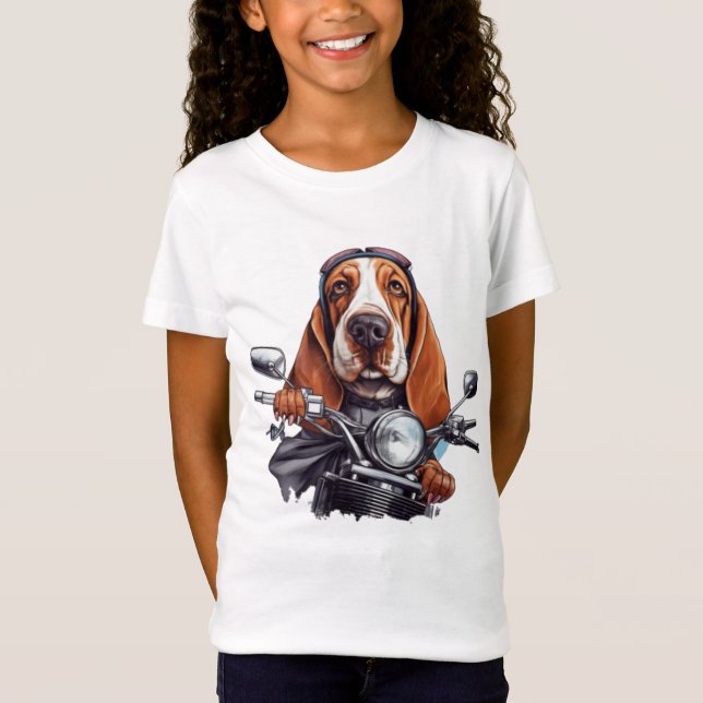 Camiseta Legal motoqueiro, fofo motorista de cão de caça de (Frente)