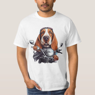 Camiseta Legal motoqueiro, fofo motorista de cão de caça de
