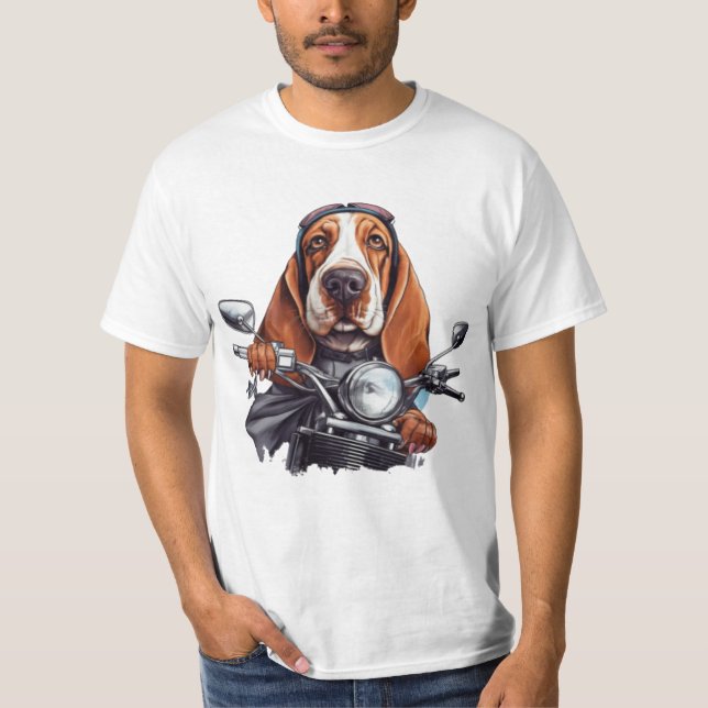 Camiseta Legal motoqueiro, fofo motorista de cão de caça de (Frente)