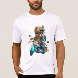 Camiseta Legal motoqueiro, fofo motorista de cão terrivel Y