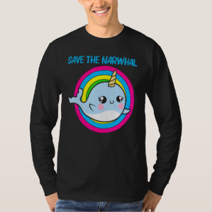 Camiseta Legal Narwhat para Homens Rainbow Tusk Sea Unicor