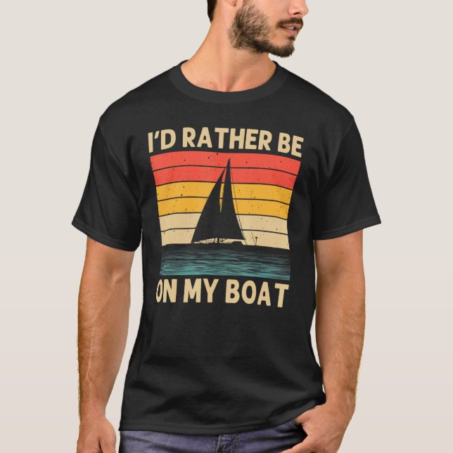 Camiseta Legal Navegação Para Homens Barco Vela Náutica B (Frente)