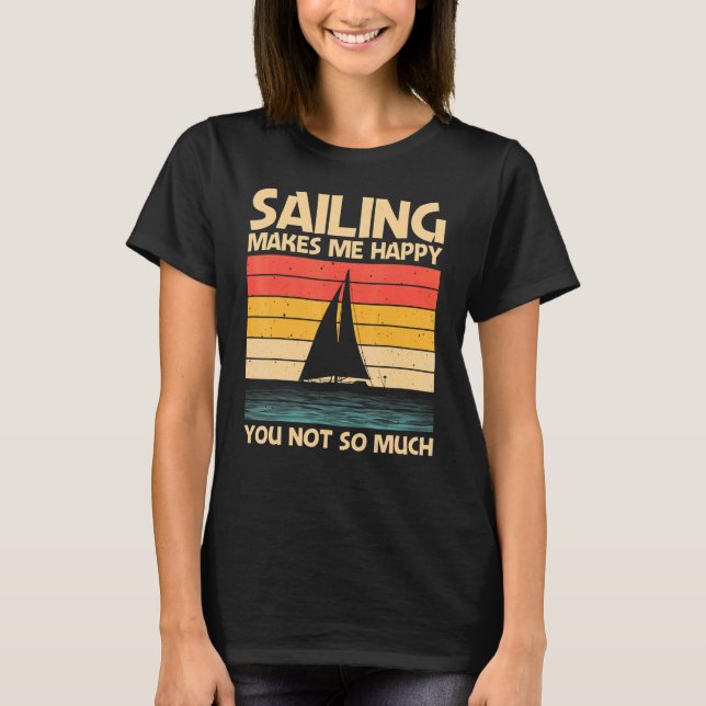 Camiseta Legal Navegação Para Homens Barco Vela Náutica B (Frente)